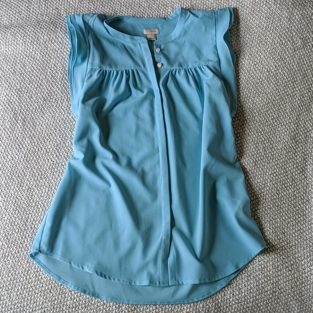 J Crew flutter sleeve blouse